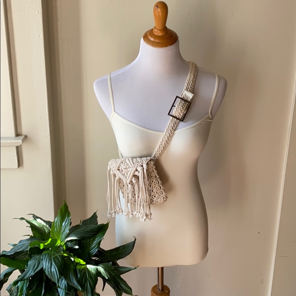 Free People Crochet Belt Bag NWT